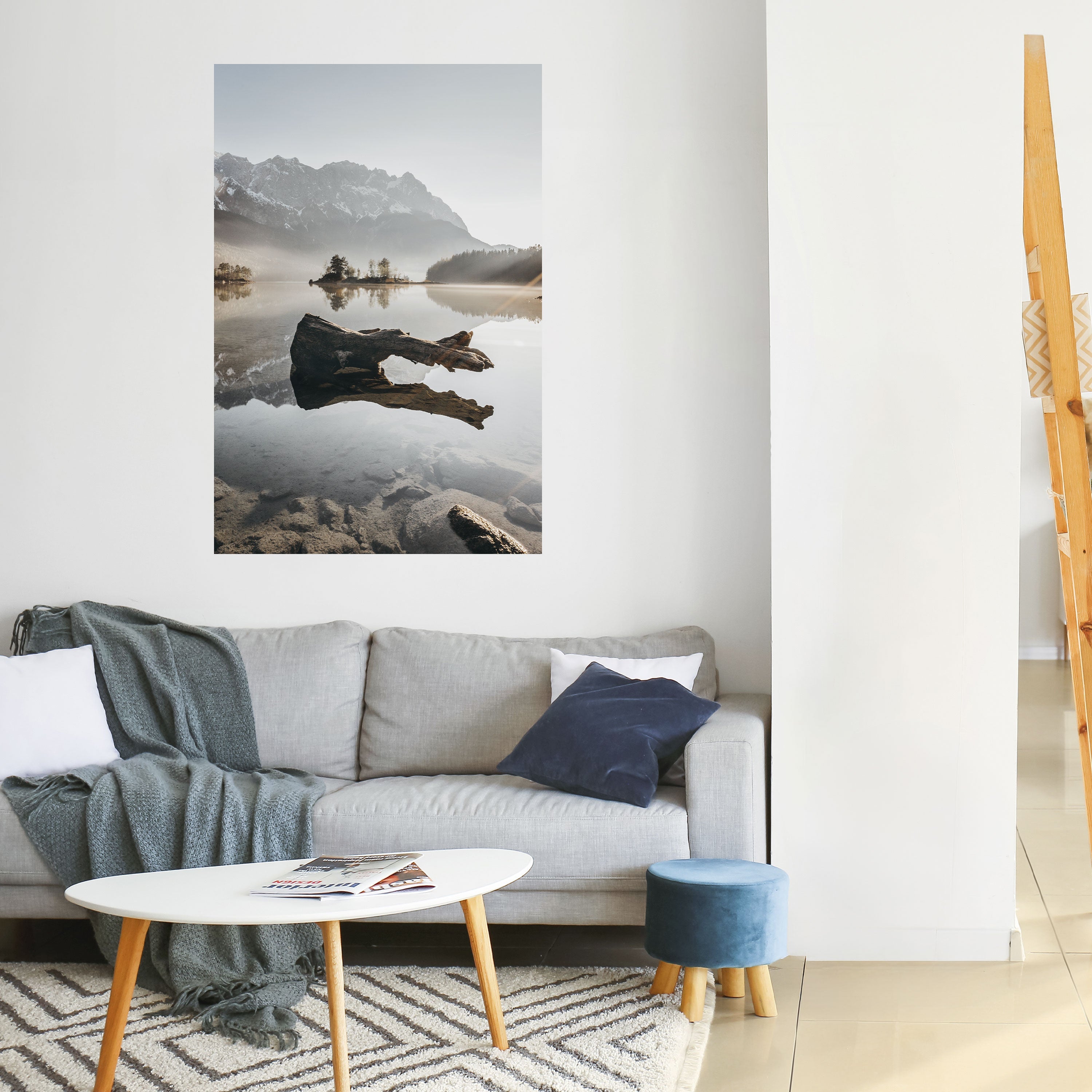 SILENT WATERSCAPE Vertikales Poster zum Abziehen und Aufkleben