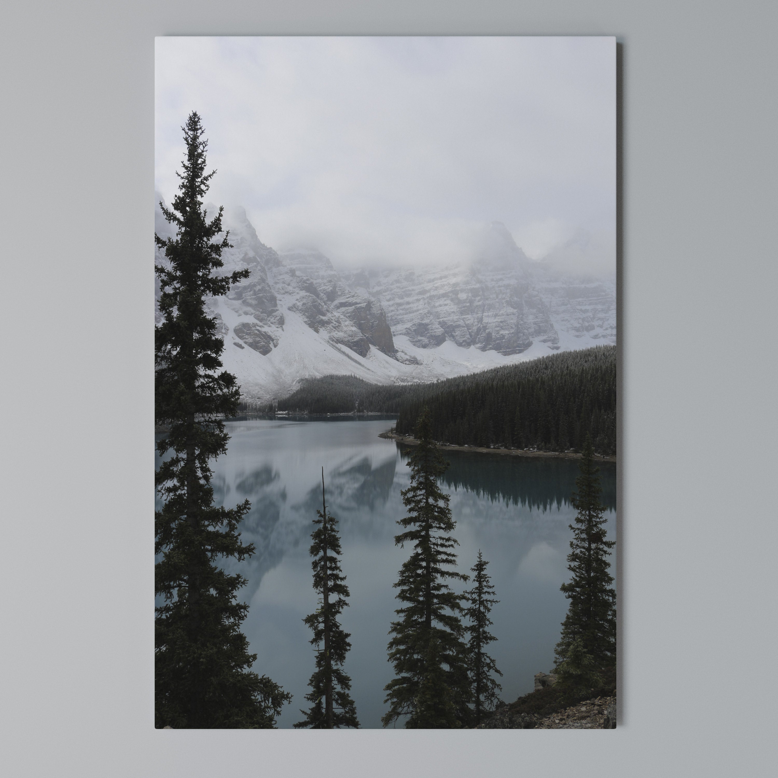 MISTY FOREST BOUNDARIES Vertical Canvas Print