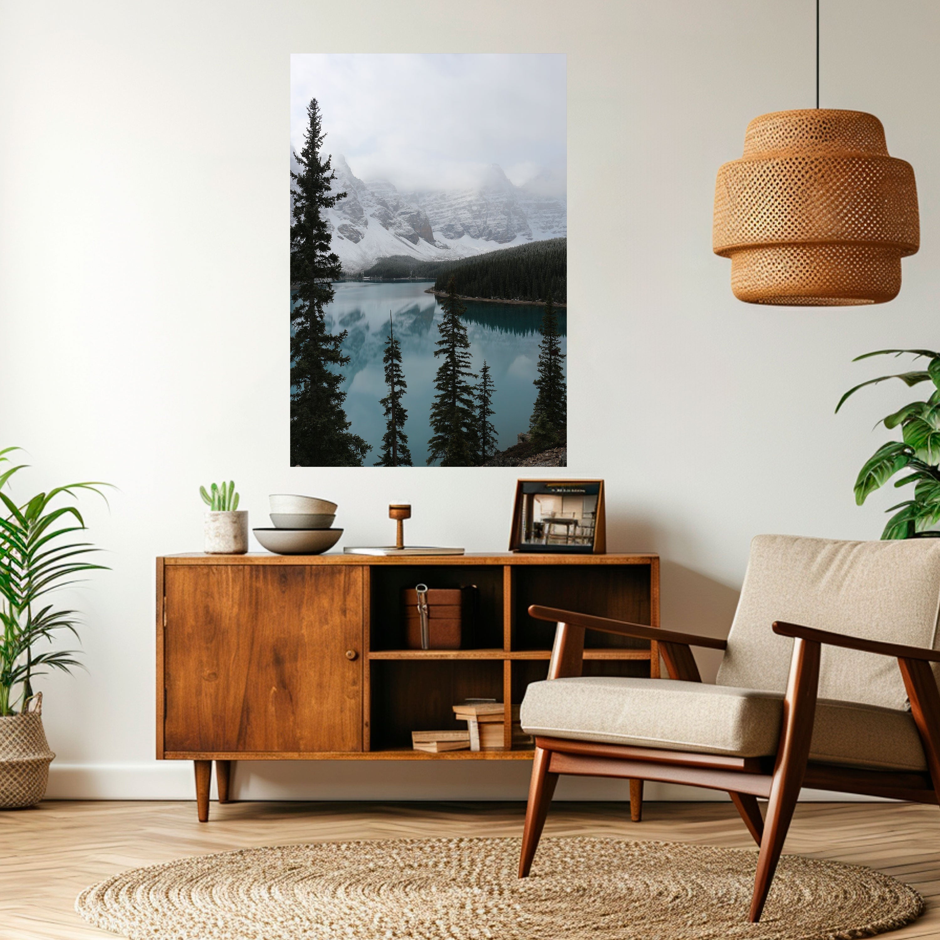 MISTY FOREST BOUNDARIES Vertikales Poster zum Abziehen und Aufkleben