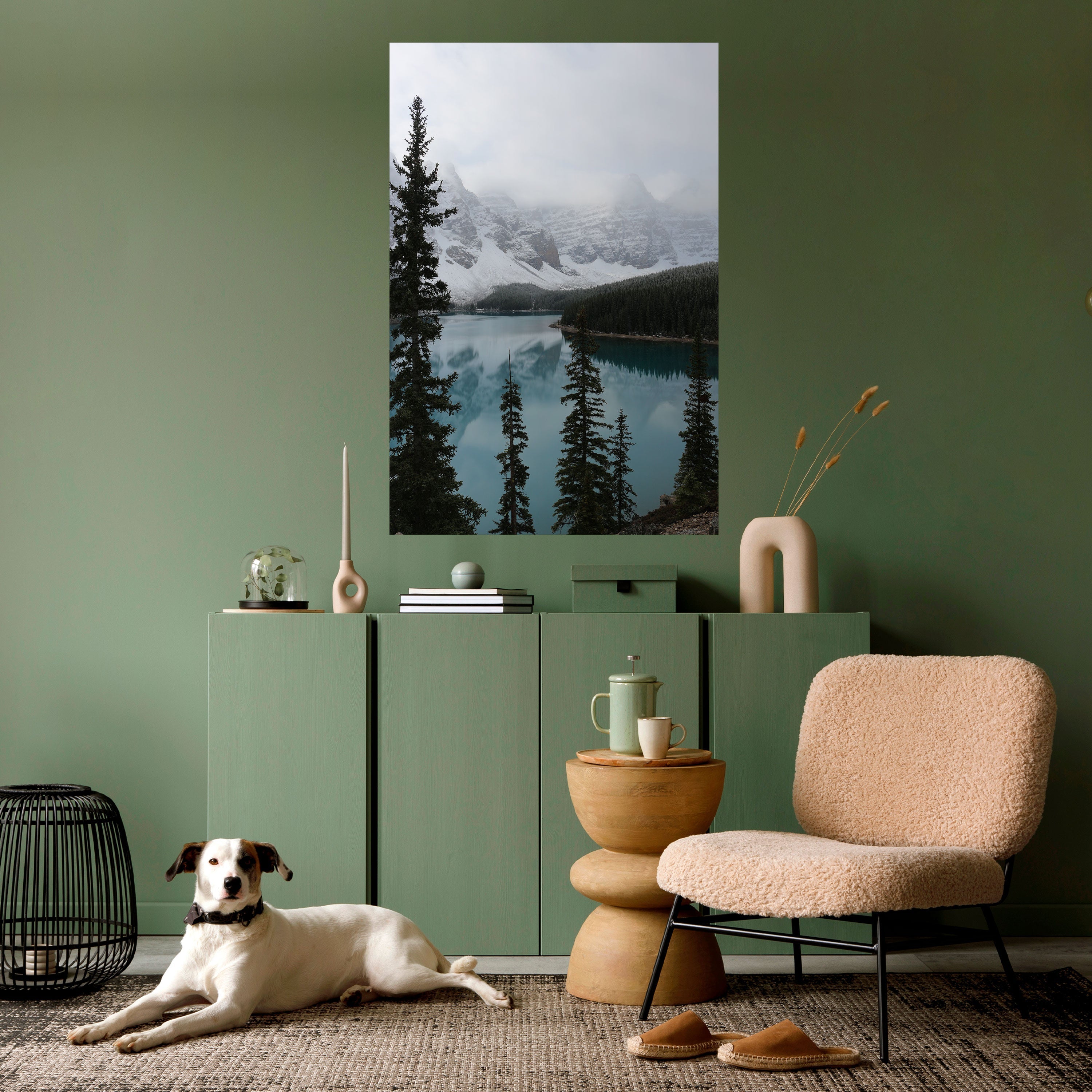MISTY FOREST BOUNDARIES Vertikales Poster zum Abziehen und Aufkleben