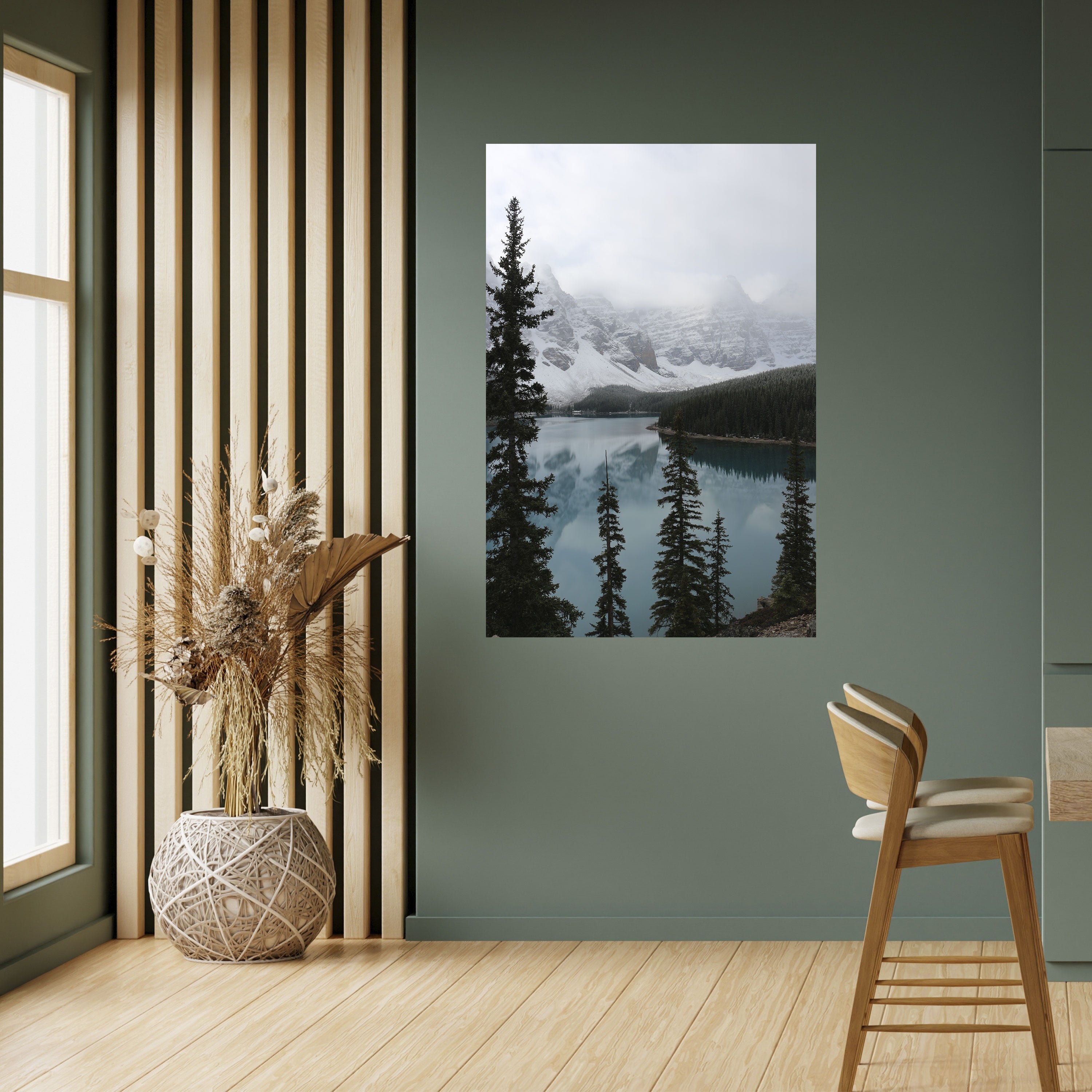 MISTY FOREST BOUNDARIES Vertikales Poster zum Abziehen und Aufkleben