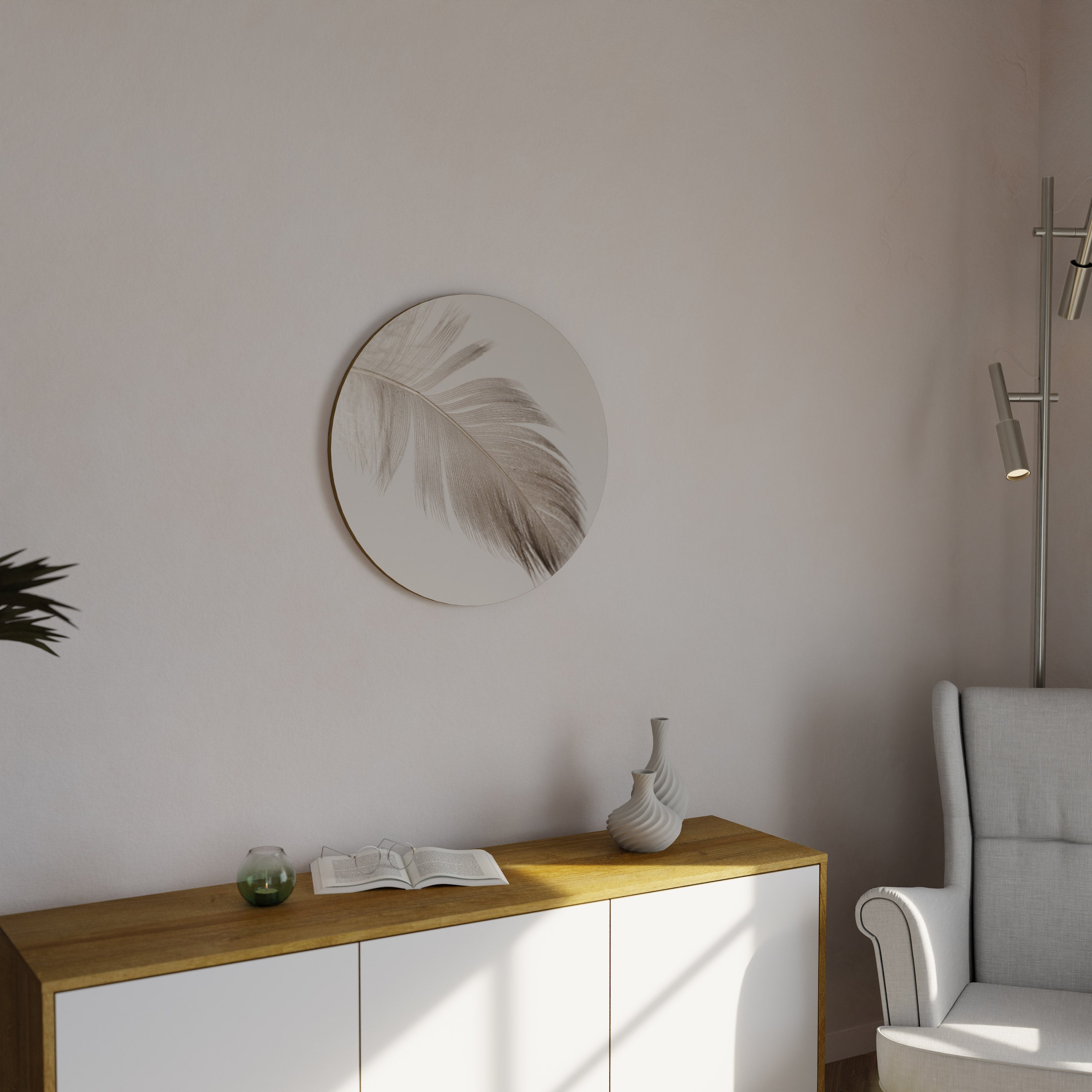 GRACEFULNESS PRECISION Runde Wanddekoration Ø 69 cm