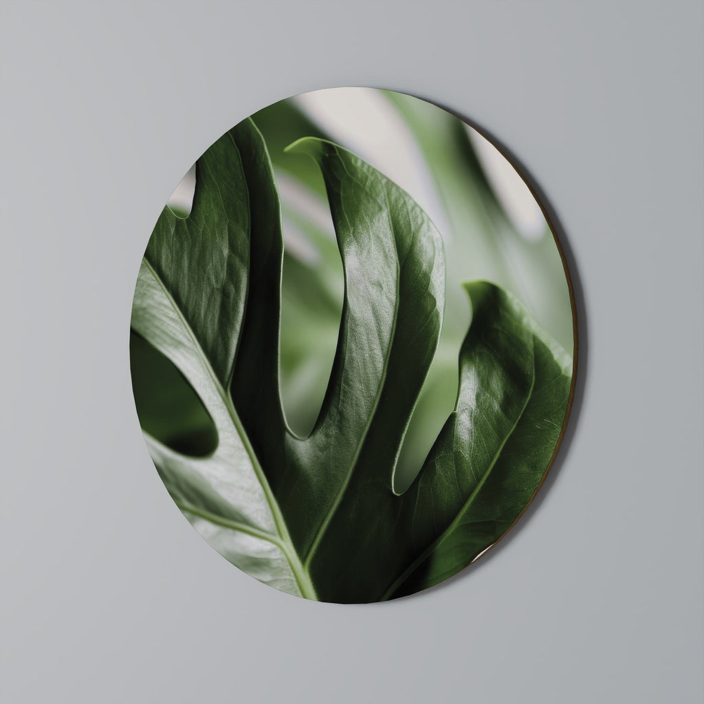 SHARP MONSTERA Runde Wanddekoration Ø 69 cm