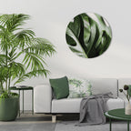 SHARP MONSTERA Runde Wanddekoration Ø 69 cm