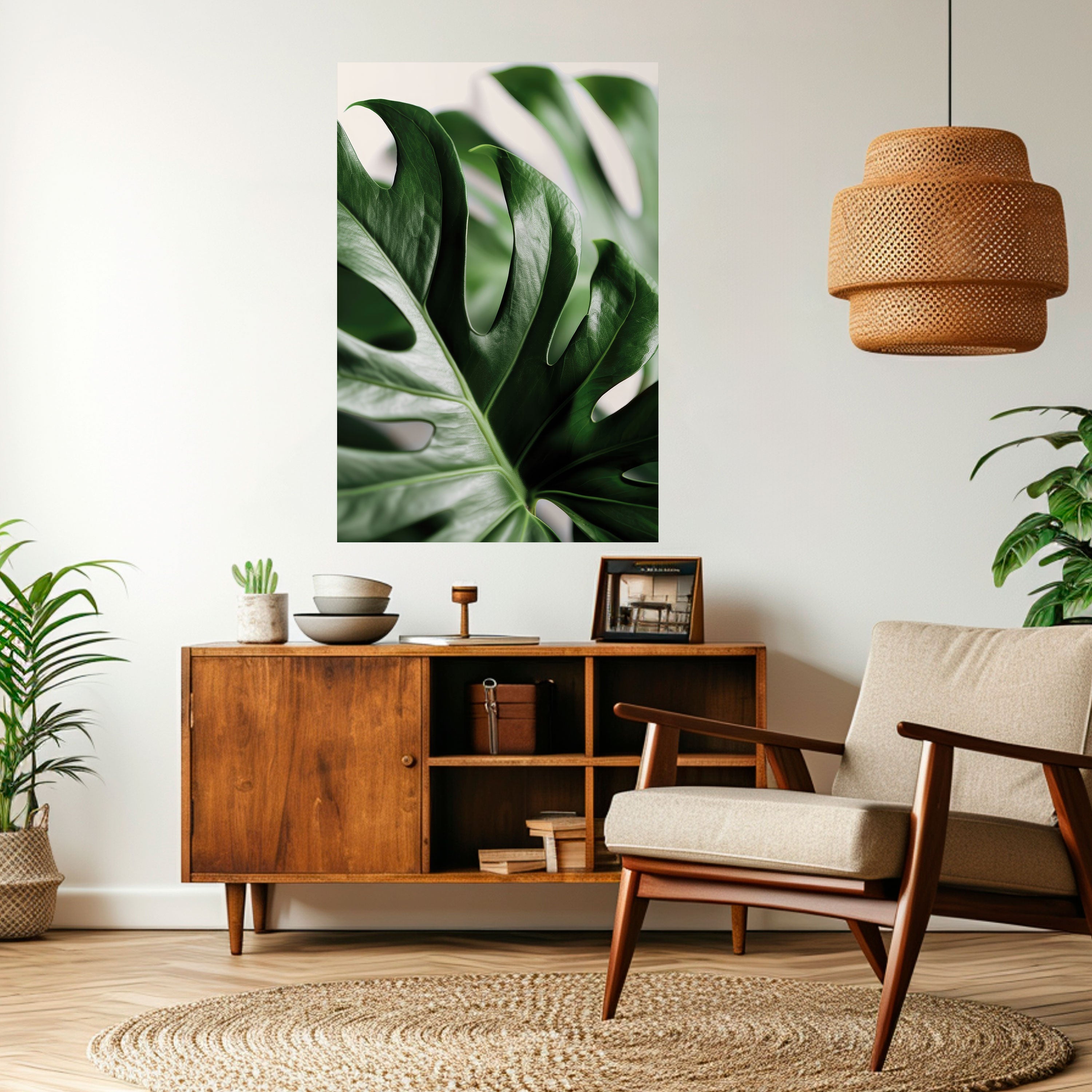 SHARP MONSTERA Vertikales Poster zum Abziehen und Aufkleben