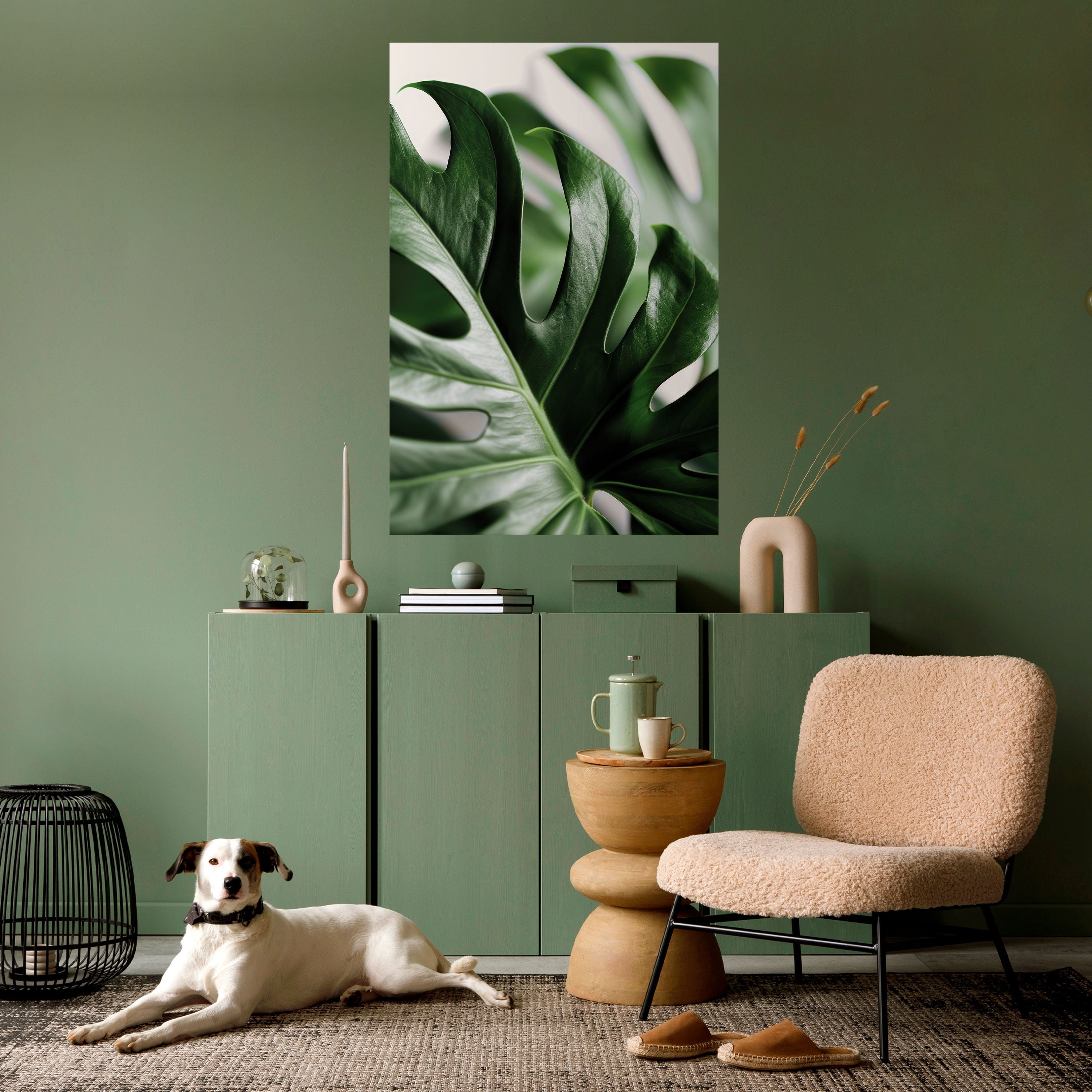 SHARP MONSTERA Vertikales Poster zum Abziehen und Aufkleben