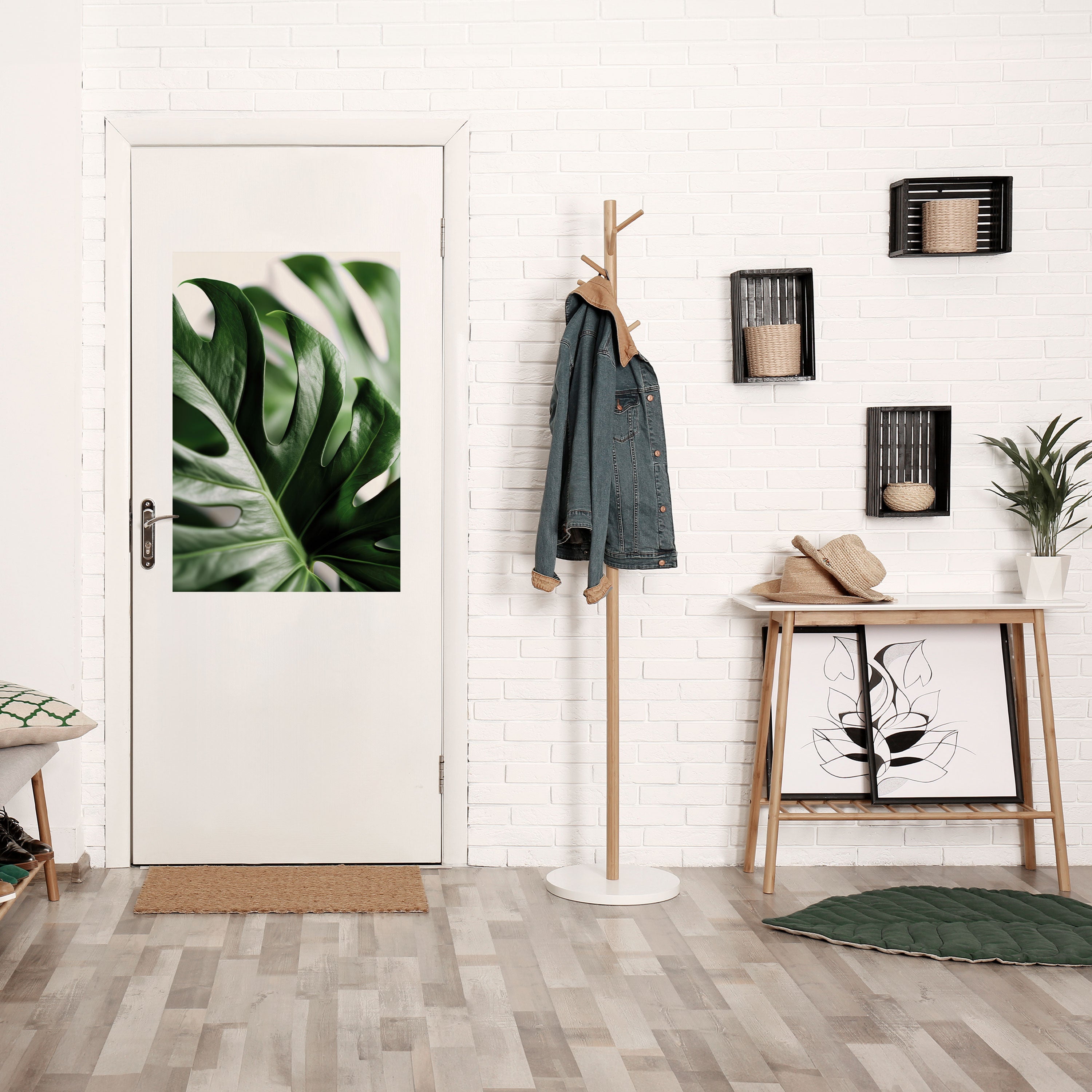 SHARP MONSTERA Vertikales Poster zum Abziehen und Aufkleben