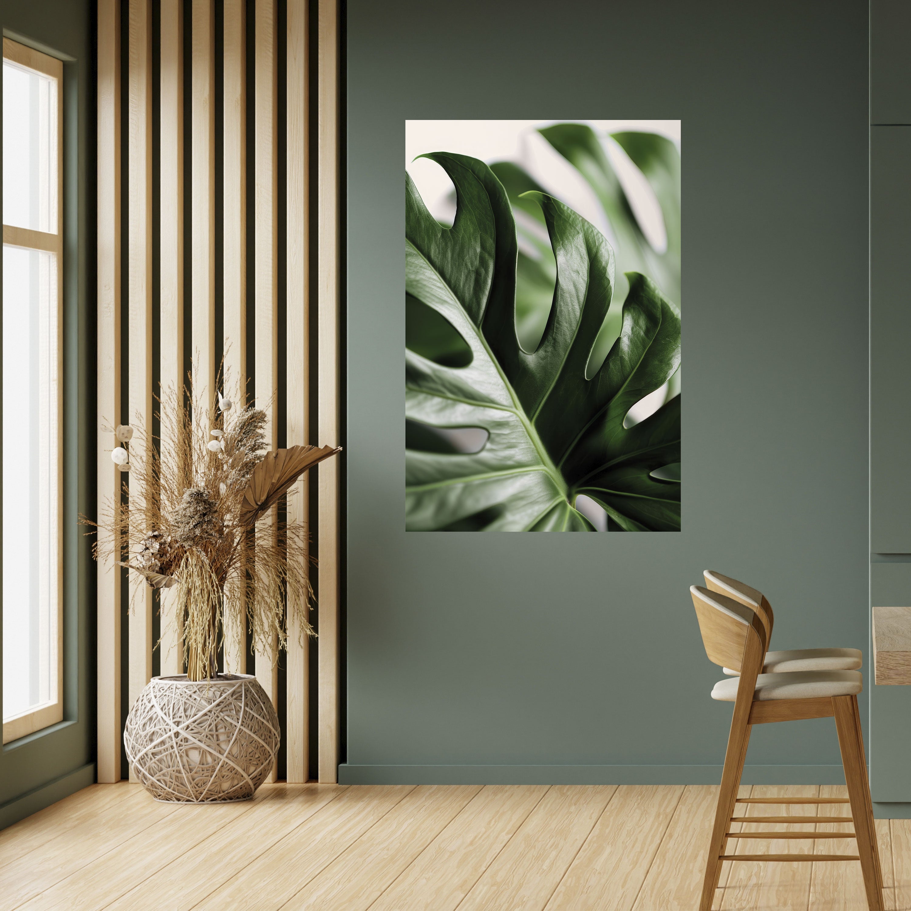 SHARP MONSTERA Vertikales Poster zum Abziehen und Aufkleben