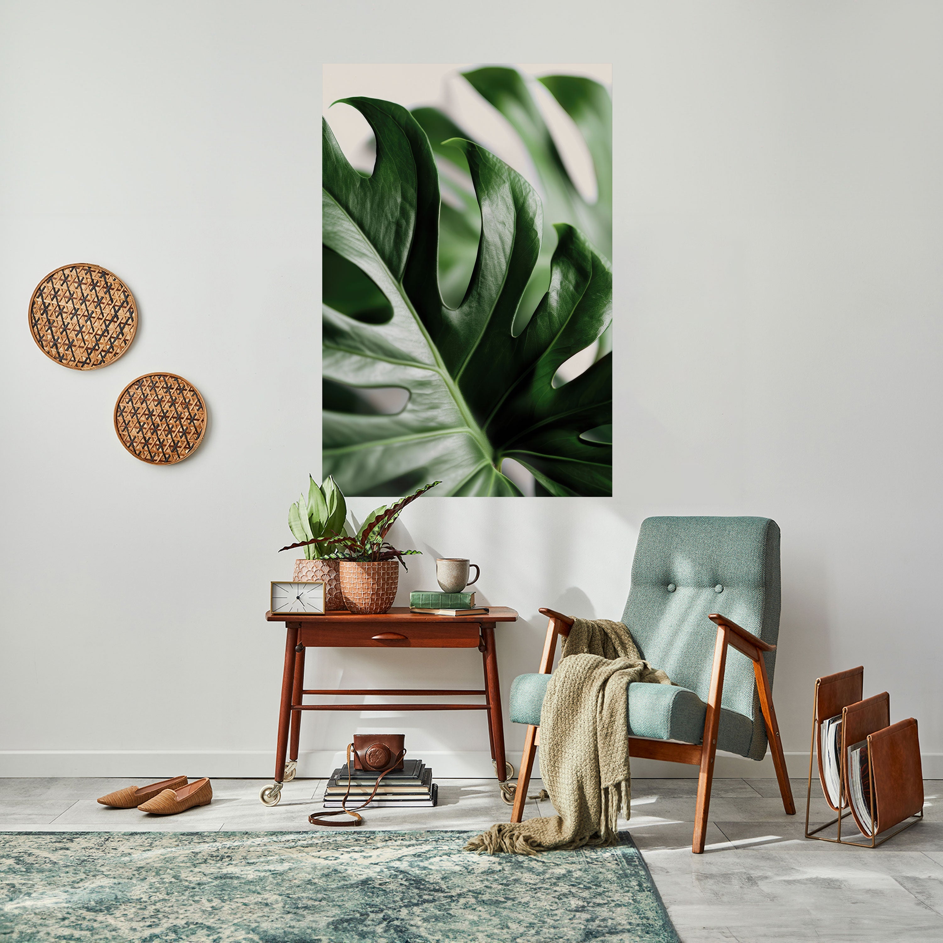 SHARP MONSTERA Vertikales Poster zum Abziehen und Aufkleben