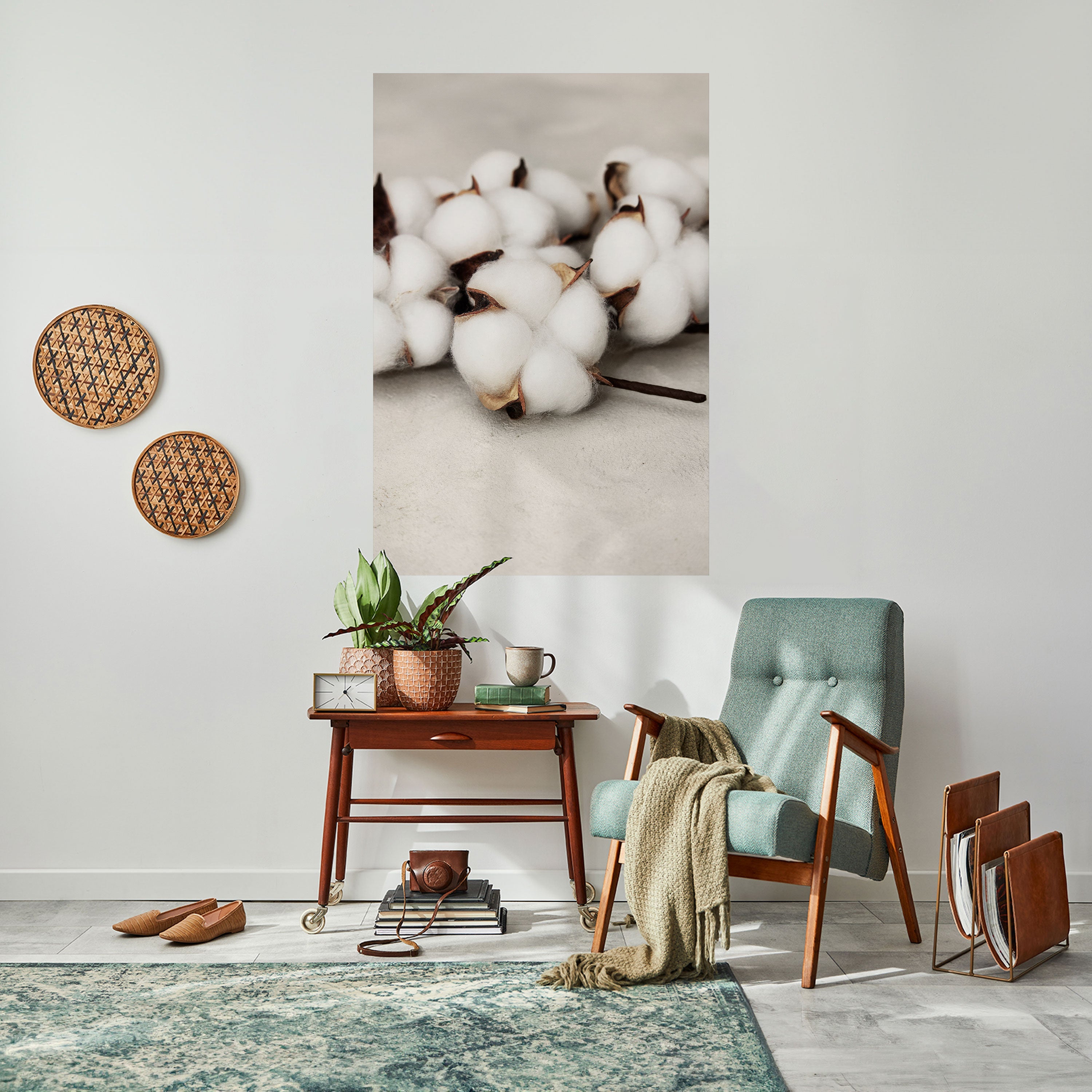 COTTON CLOUDS WHISPERS Vertikales Poster zum Abziehen und Aufkleben