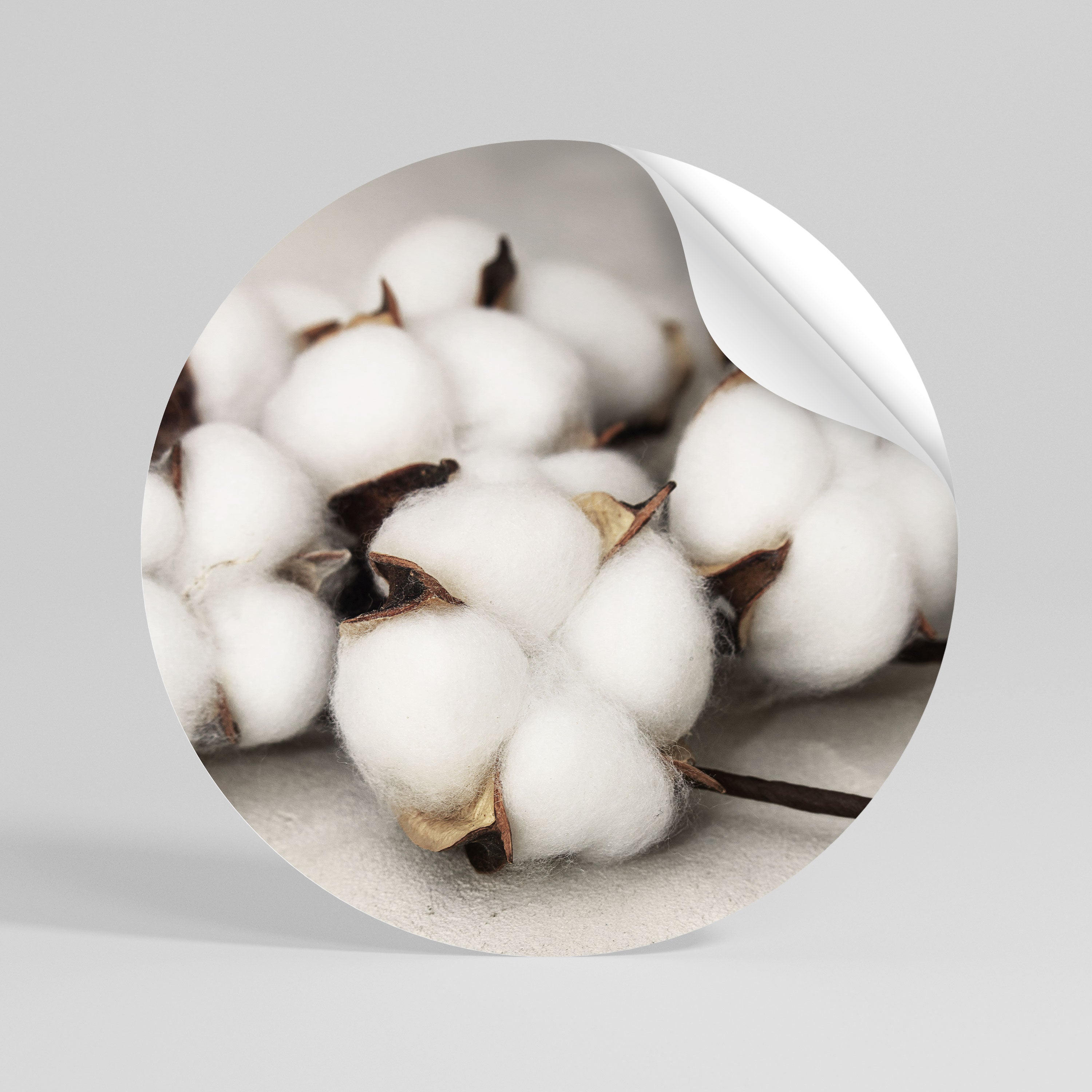 COTTON CLOUDS WHISPERS Peel and Stick Round Sticker