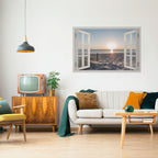 WINDOW OF CALM Selbstklebendes Horizontal-Poster