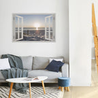 WINDOW OF CALM Selbstklebendes Horizontal-Poster