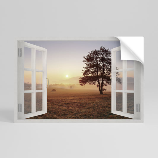 OPENING TO DAWN Selbstklebendes Horizontal-Poster