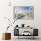 WINDOW TO WANDER Selbstklebendes Horizontal-Poster