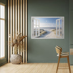 WINDOW TO WANDER Selbstklebendes Horizontal-Poster