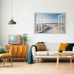 WINDOW TO WANDER Selbstklebendes Horizontal-Poster