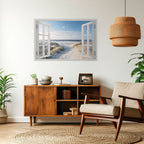 WINDOW TO WANDER Selbstklebendes Horizontal-Poster