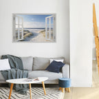 WINDOW TO WANDER Selbstklebendes Horizontal-Poster