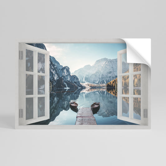 PEEK INTO PARADISE Selbstklebendes Horizontal-Poster