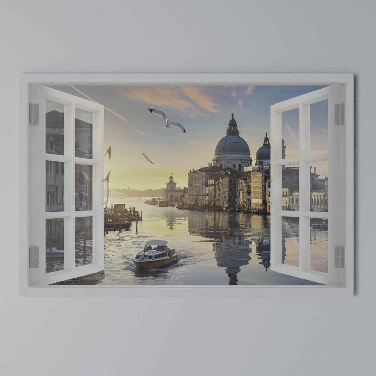 WINDOW TO VENICE Horizontal Canvas Print