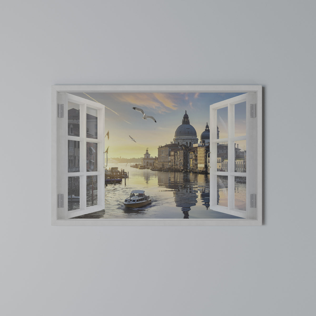 WINDOW TO VENICE Horizontal Canvas Print