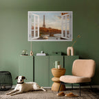 EIFFEL WINDOW WHISPERS Selbstklebendes Horizontal-Poster
