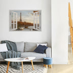 EIFFEL WINDOW WHISPERS Selbstklebendes Horizontal-Poster