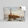 EIFFEL WINDOW WHISPERS Selbstklebendes Horizontal-Poster