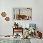 EIFFEL WINDOW WHISPERS Selbstklebendes Horizontal-Poster