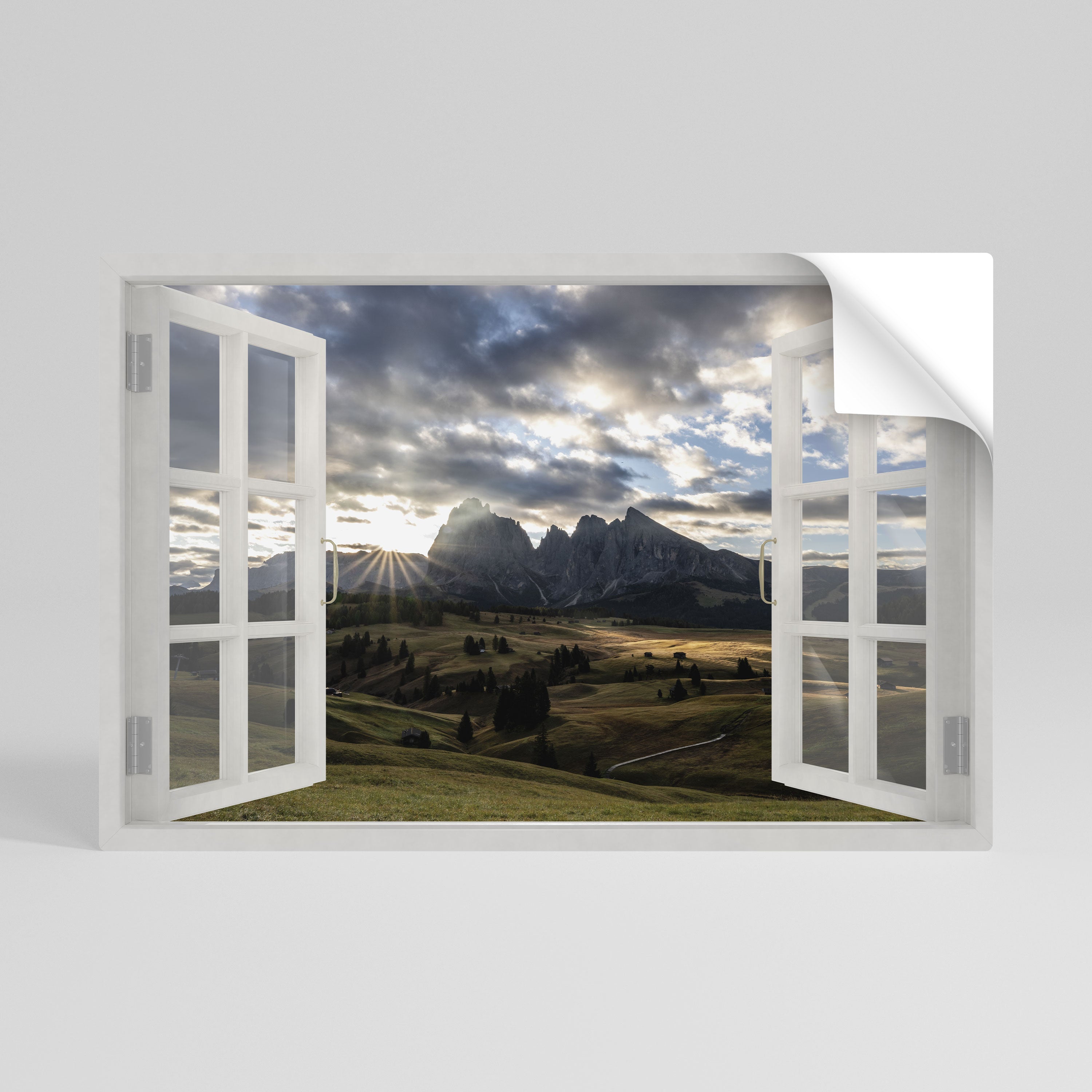 MOUNTAIN VIEWPORT Horizontales Poster zum Abziehen und Aufkleben