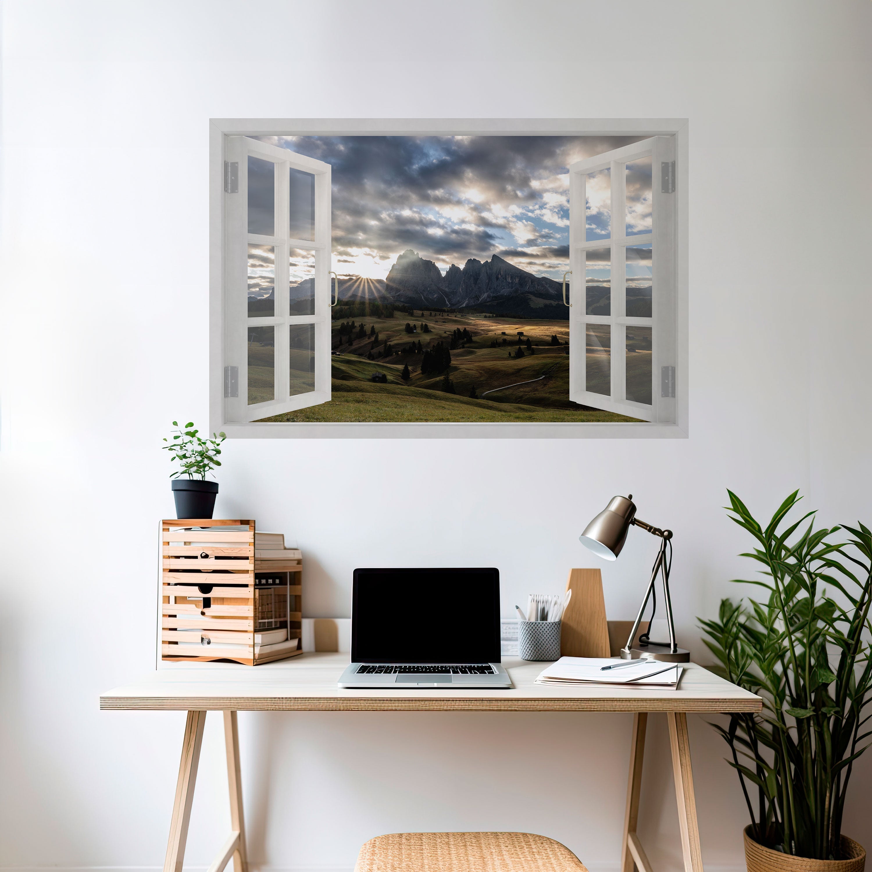 MOUNTAIN VIEWPORT Horizontales Poster zum Abziehen und Aufkleben