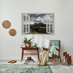 MOUNTAIN VIEWPORT Peel and Stick Horizontal Poster