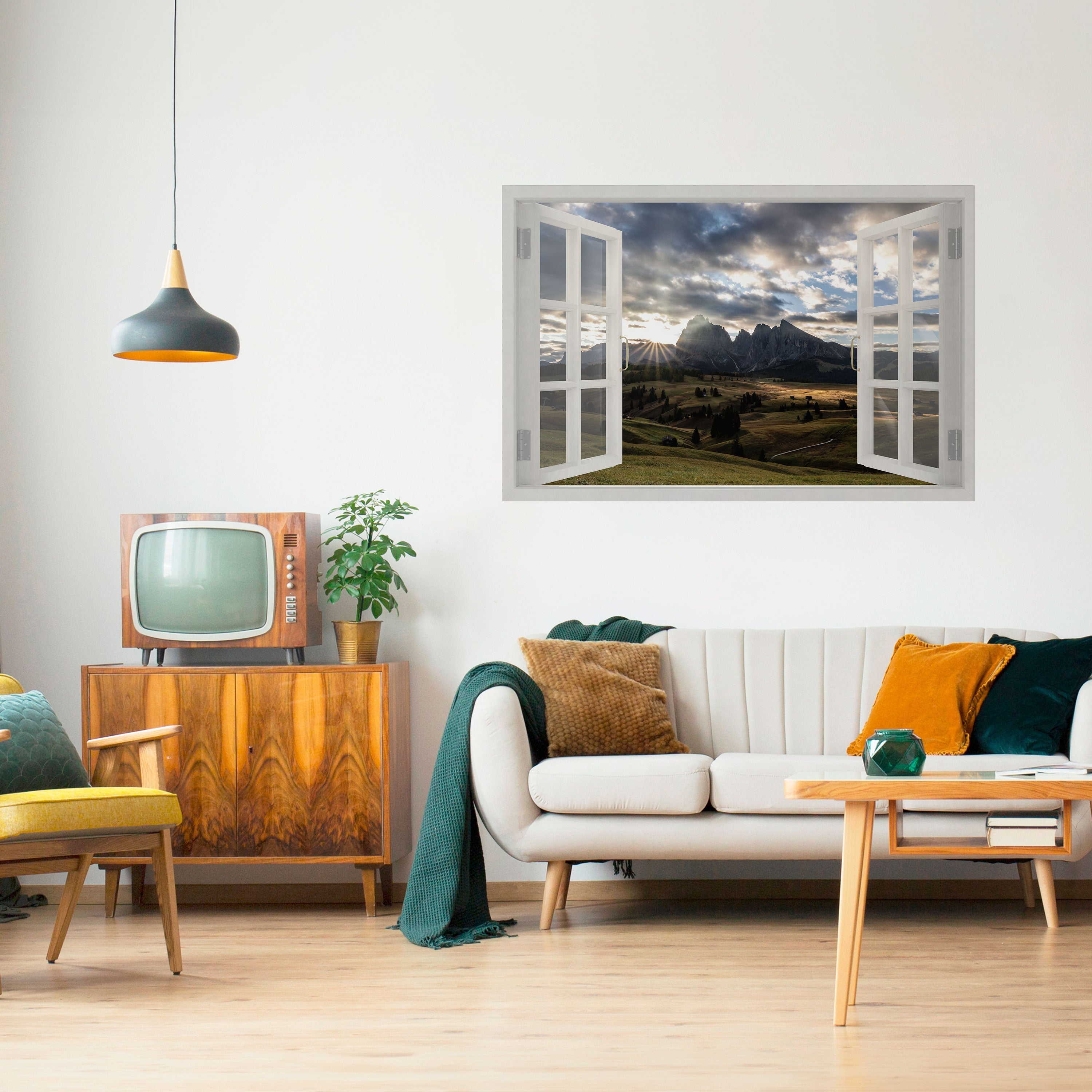 MOUNTAIN VIEWPORT Horizontales Poster zum Abziehen und Aufkleben