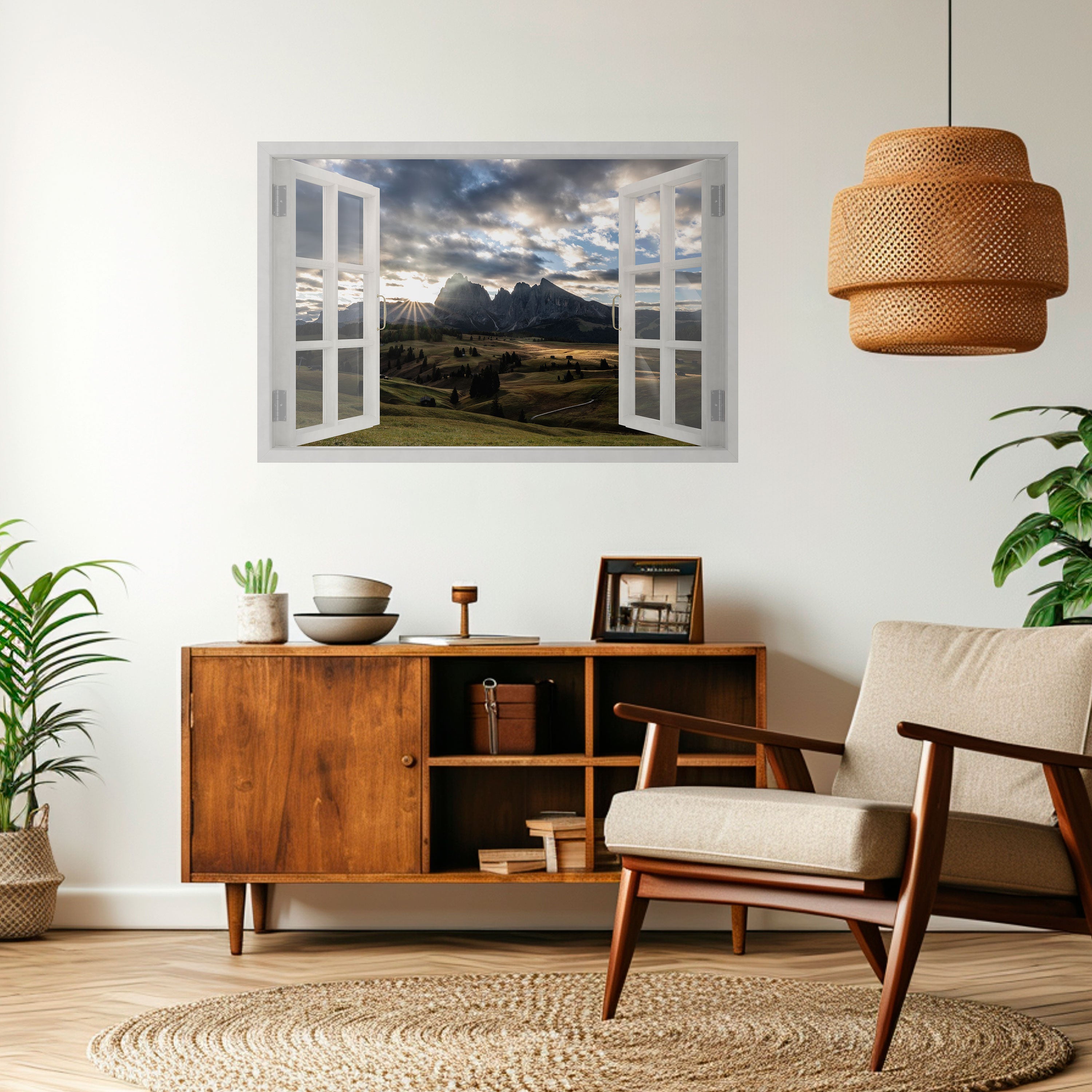 MOUNTAIN VIEWPORT Horizontales Poster zum Abziehen und Aufkleben