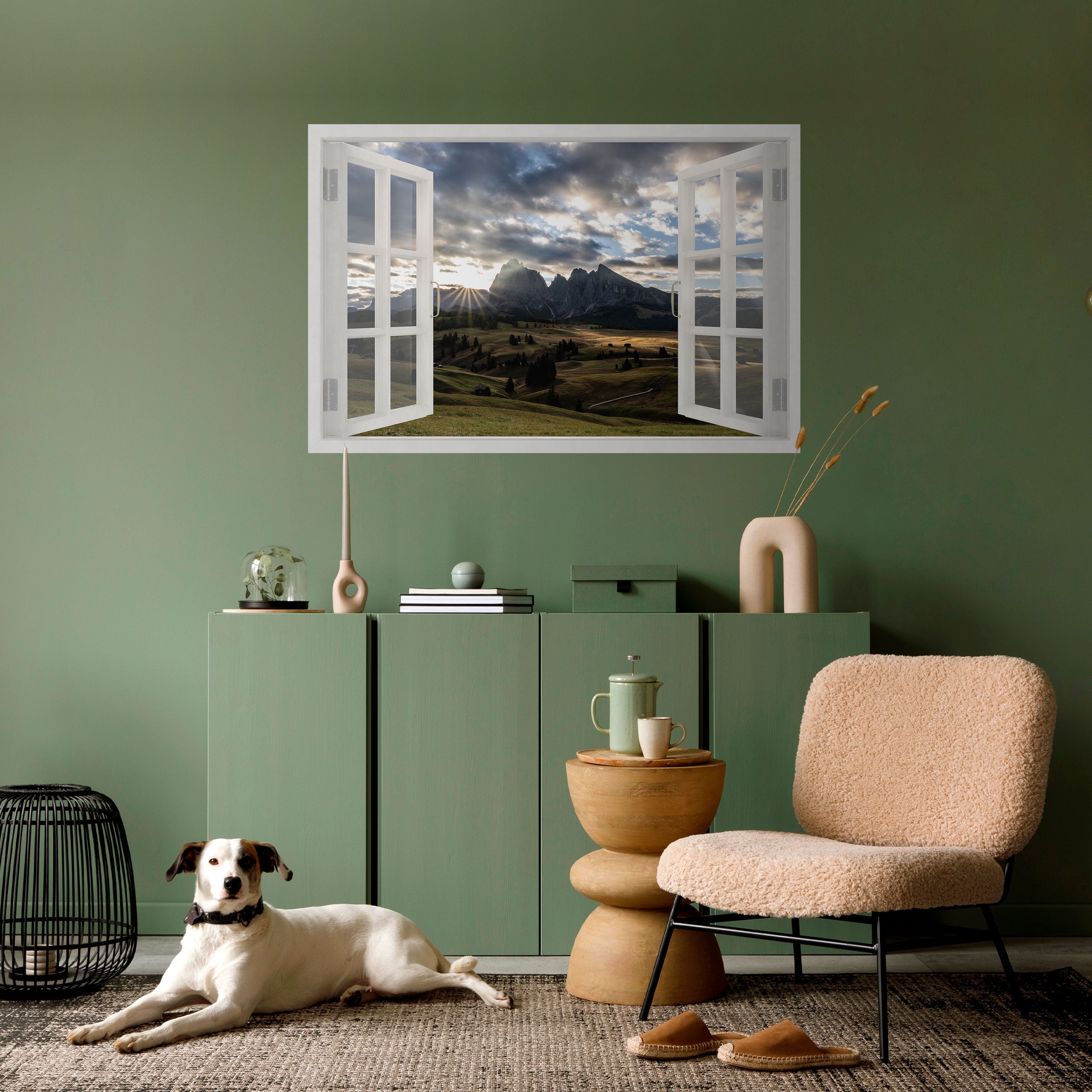 MOUNTAIN VIEWPORT Horizontales Poster zum Abziehen und Aufkleben