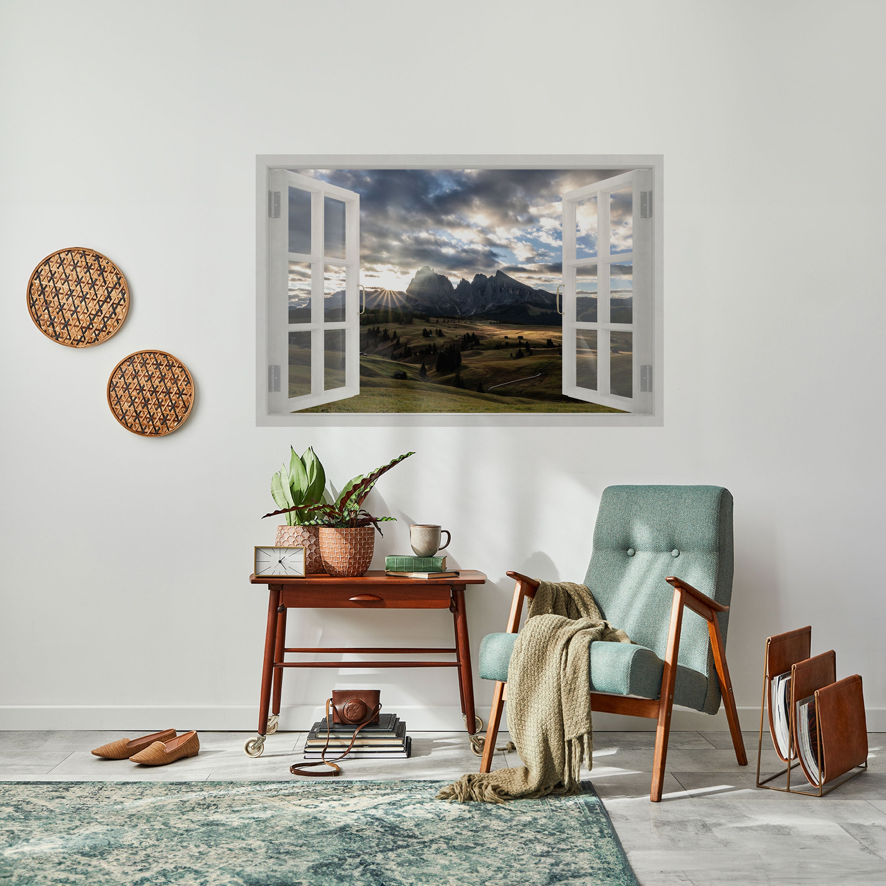 MOUNTAIN VIEWPORT Horizontales Poster zum Abziehen und Aufkleben