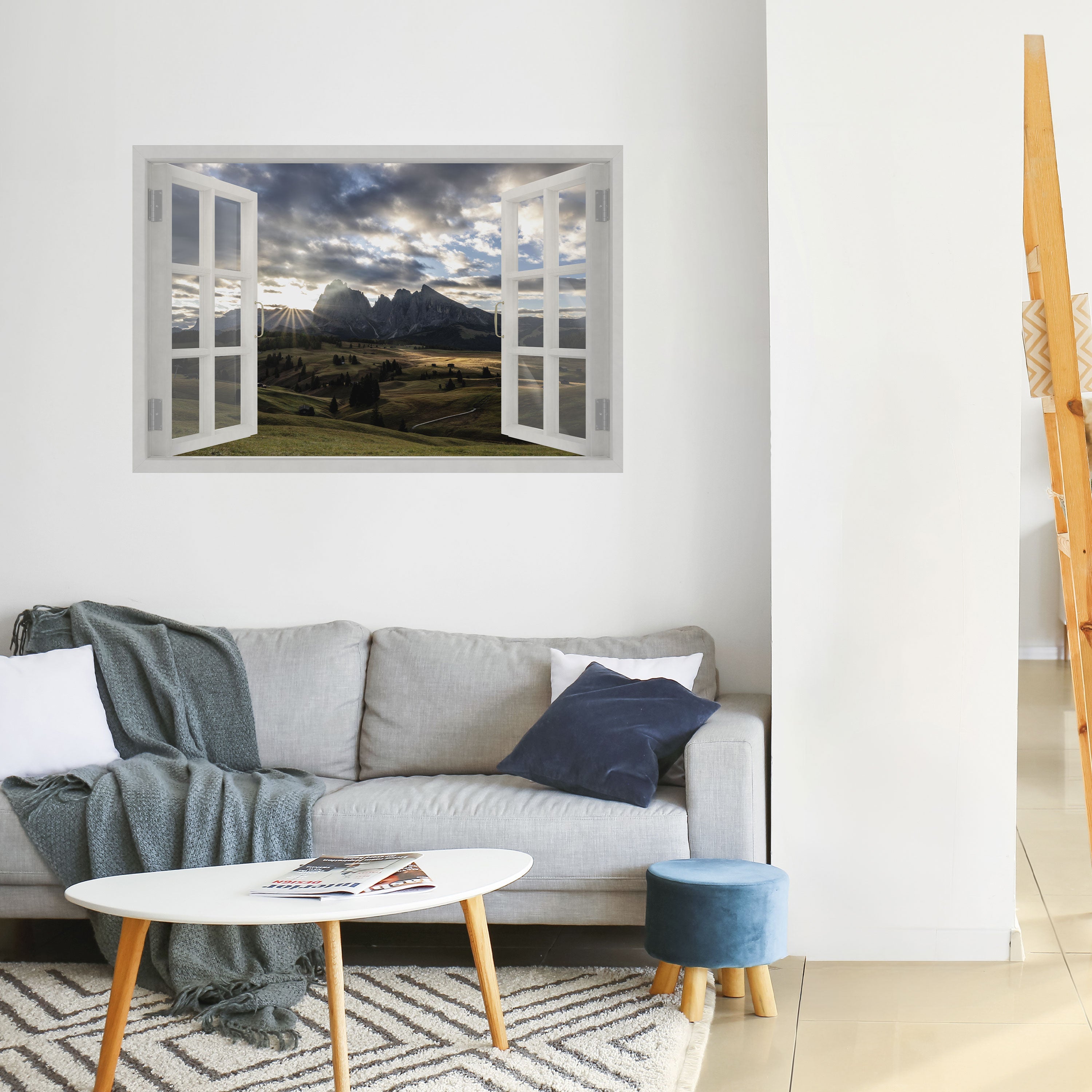 MOUNTAIN VIEWPORT Horizontales Poster zum Abziehen und Aufkleben