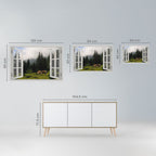 WINDOWS TO WANDER Selbstklebendes Horizontal-Poster