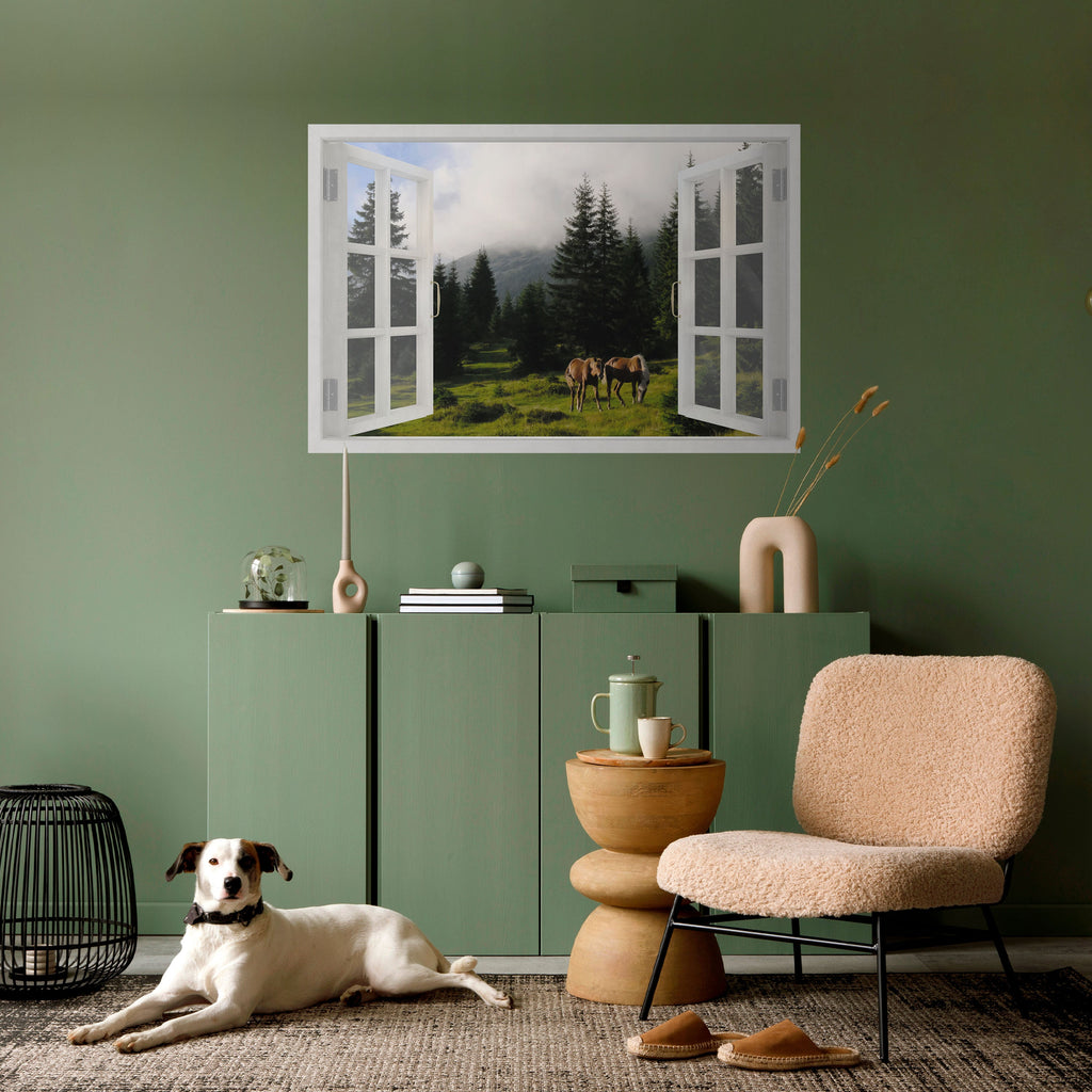 WINDOWS TO WANDER Horizontales Poster zum Abziehen und Aufkleben