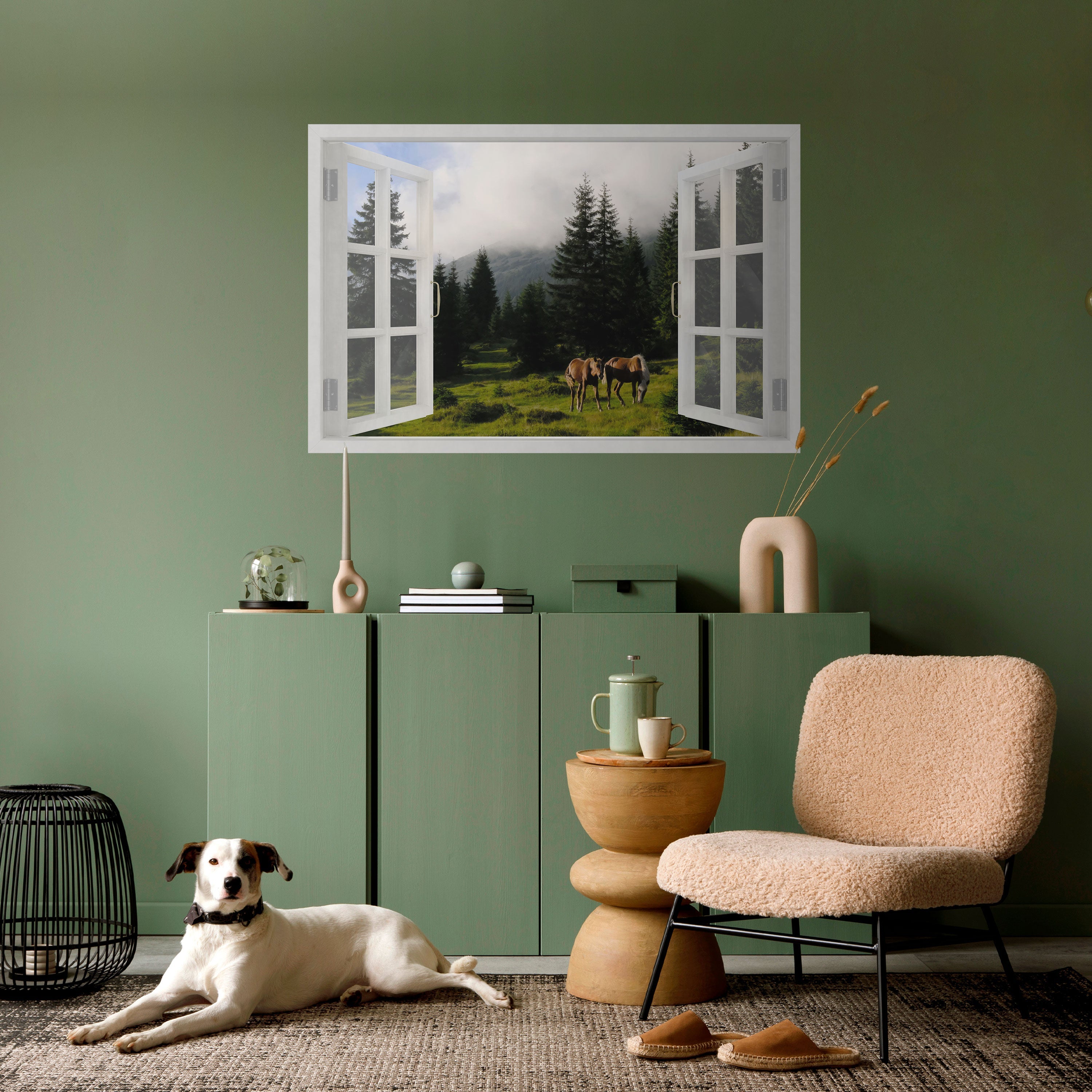 WINDOWS TO WANDER Horizontales Poster zum Abziehen und Aufkleben