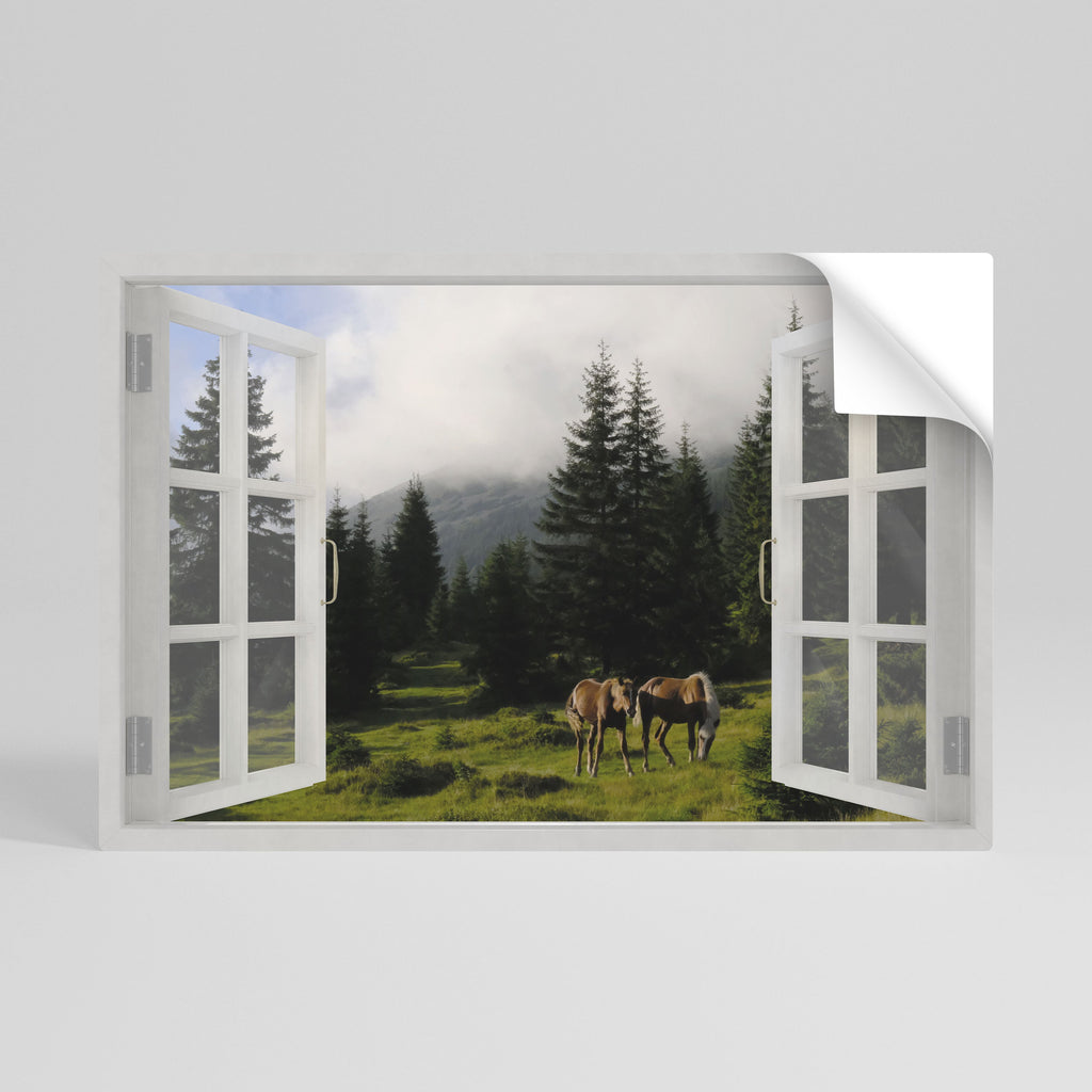 WINDOWS TO WANDER Horizontales Poster zum Abziehen und Aufkleben