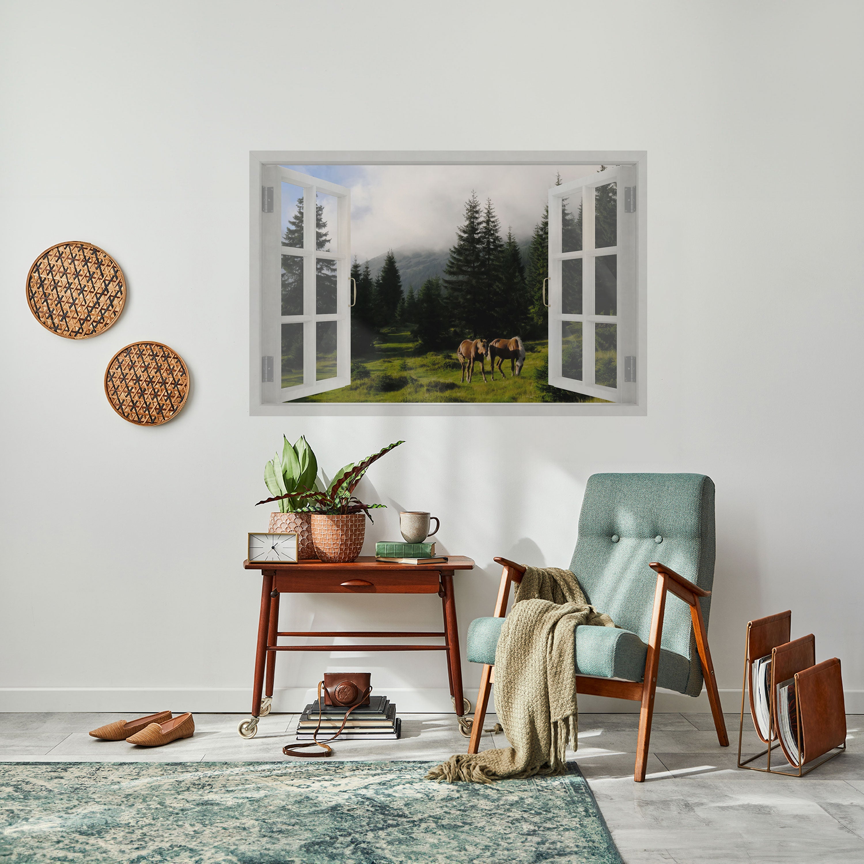 WINDOWS TO WANDER Horizontales Poster zum Abziehen und Aufkleben