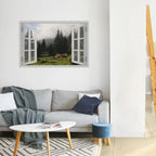 WINDOWS TO WANDER Selbstklebendes Horizontal-Poster