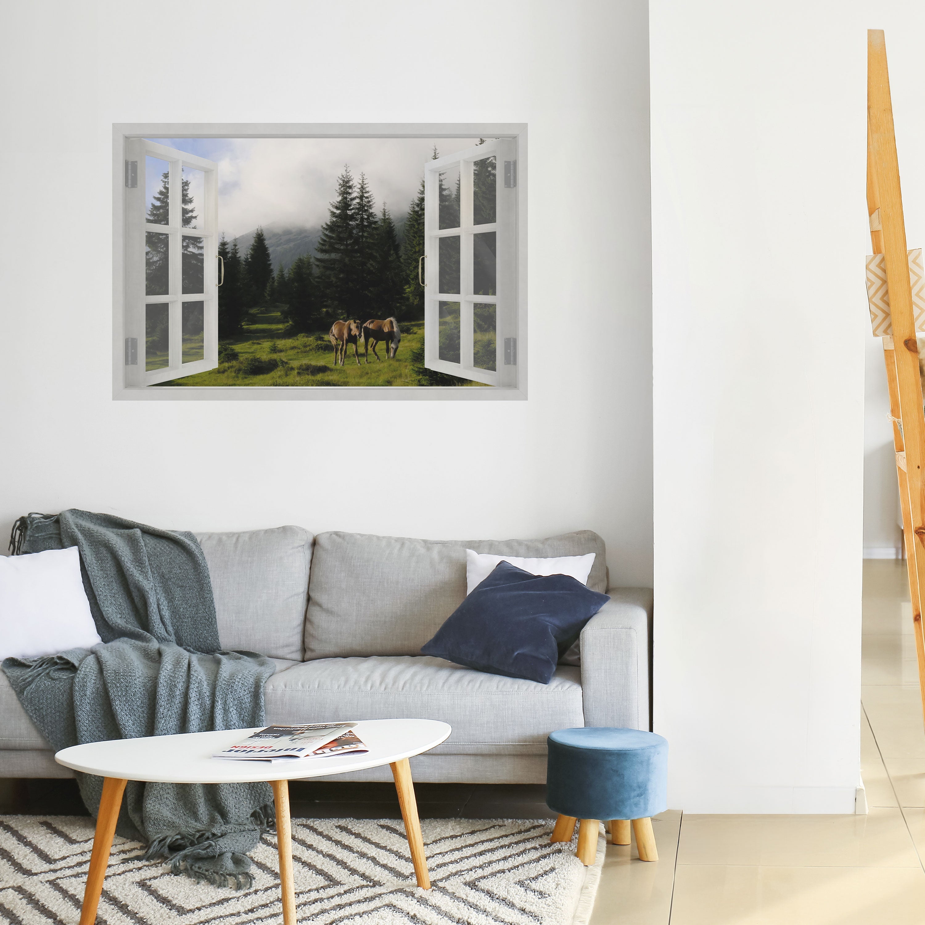 WINDOWS TO WANDER Horizontales Poster zum Abziehen und Aufkleben