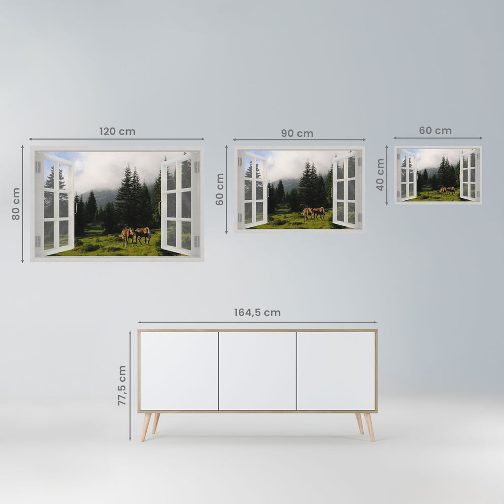 WINDOWS TO WANDER Horizontales Poster zum Abziehen und Aufkleben