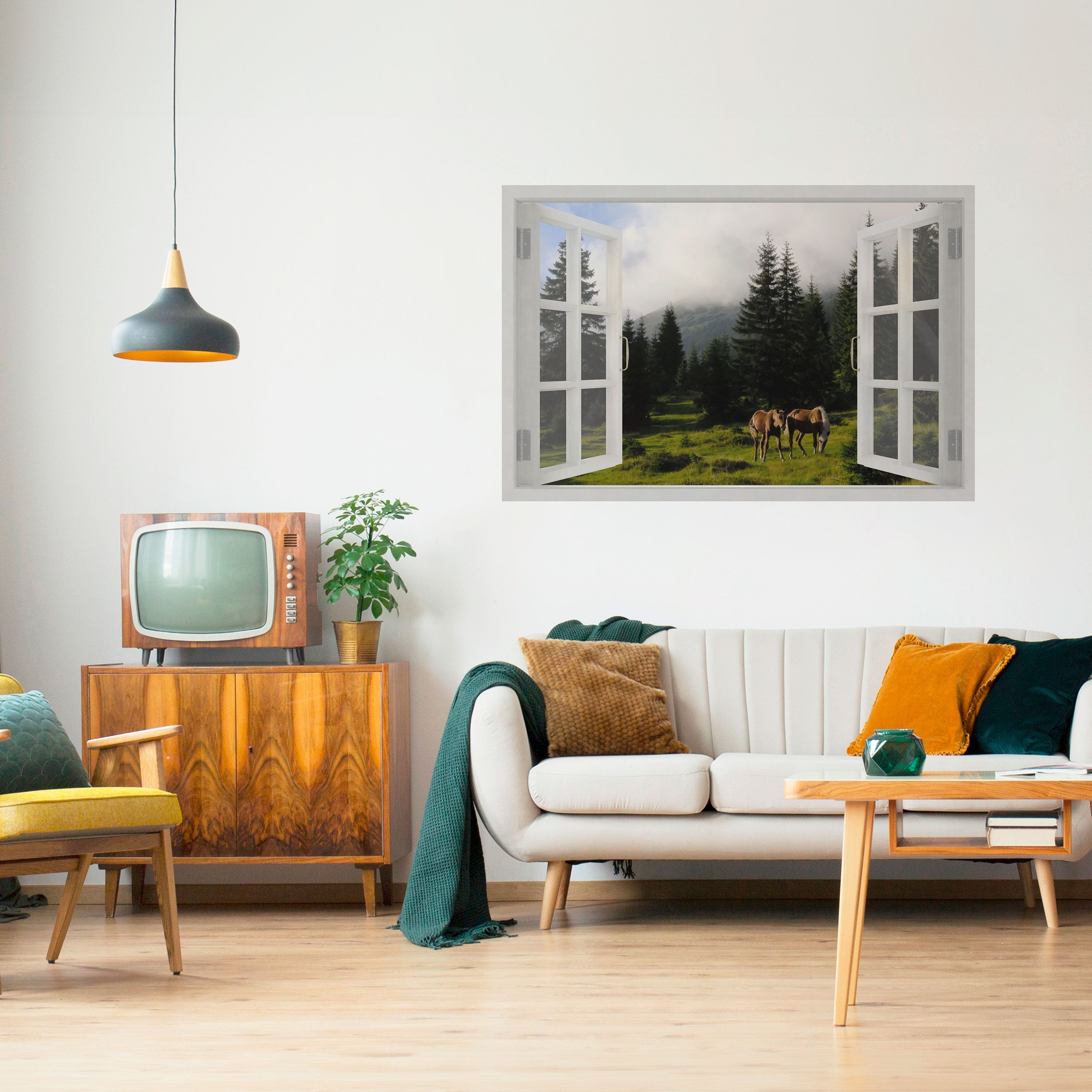 WINDOWS TO WANDER Horizontales Poster zum Abziehen und Aufkleben