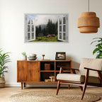 WINDOWS TO WANDER Selbstklebendes Horizontal-Poster