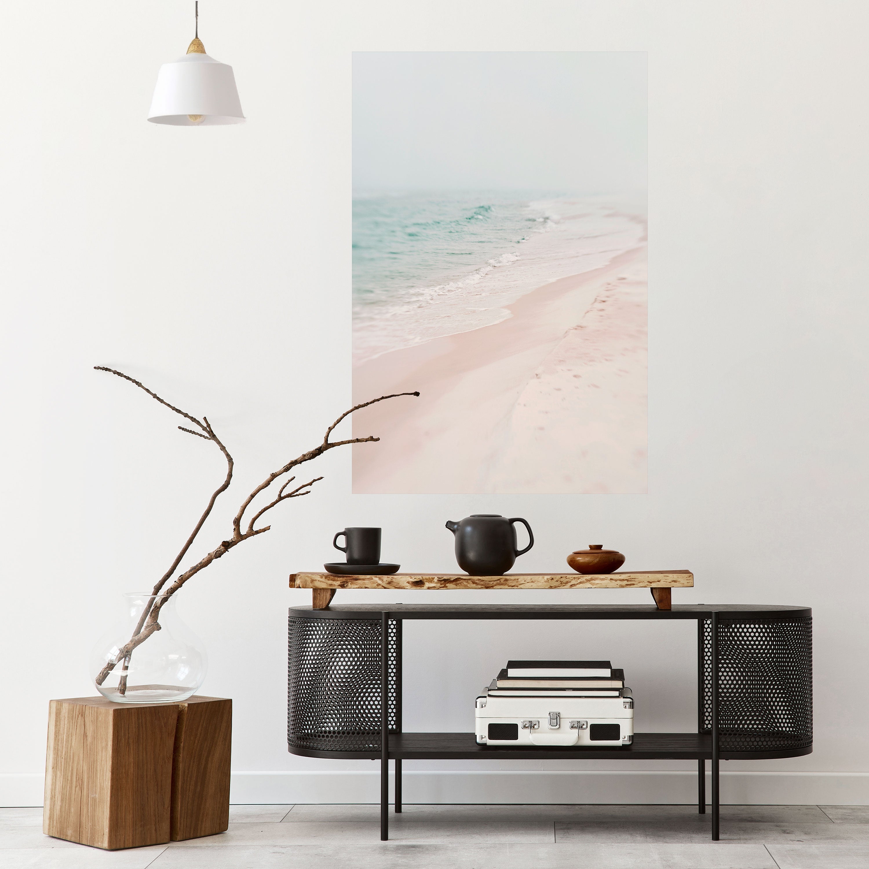 MISTY SHORELINE BLISS Vertikales Poster zum Abziehen und Aufkleben