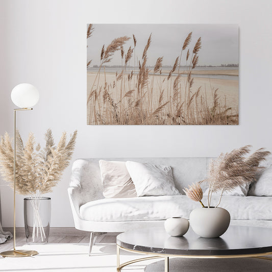 BREEZY STRAW HARMONY Horizontal Canvas Print